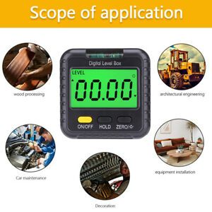 Level Gauge Digital LCD Protractor Magnetic Inclinometer Digital Angle Finder PE