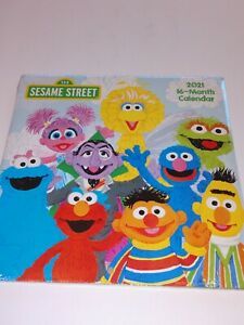 Sesame Street 2021 16 Month Wall Calendar 10&#034;X10&#034; Elmo, Cookie Monster, Big Bird