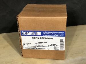 (Case/ Box Of 8) 0.07 M HCI Solution 30mL Reagent Grade Carolina Lot (240ml)