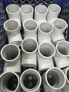 Lot if (10).  2” PVC. TEES, sch 40, white for water pipe