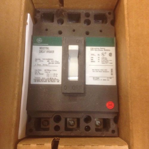 Ge molded case circuit breaker ted134050wl for sale