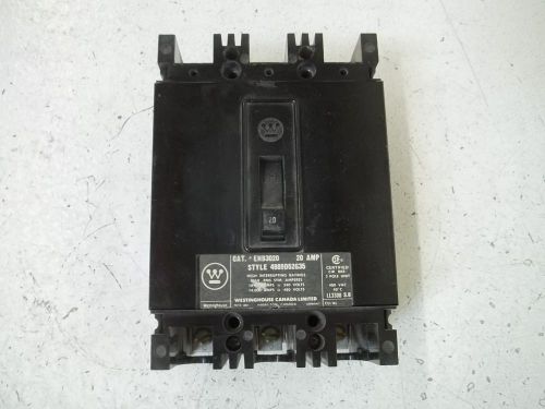 WESTINGHOUSE EHB3020 CIRCUIT BREAKER *USED*