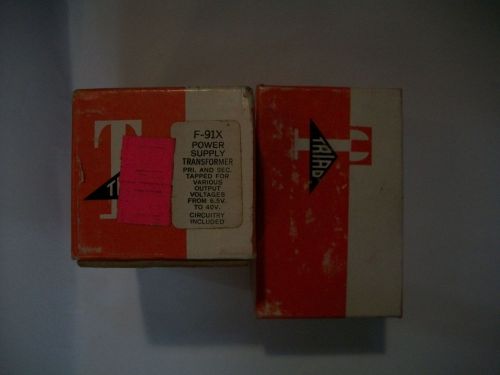 Lot of 2 TRIAD F-91X POWER SUPPLY TRANSFORMER NEW OLD STOCK IN BOX
