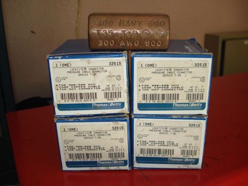4 each thomas &amp; betts locktite pressure cable connector #32515 serie t-35 for sale