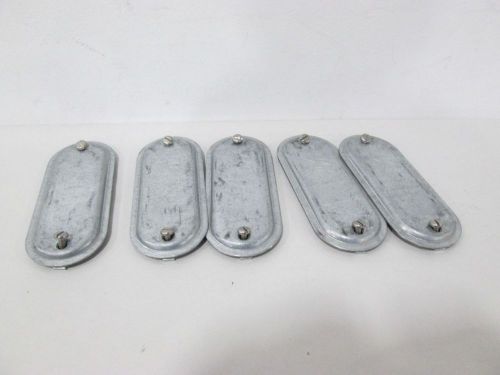 Lot 5 new appleton fm 7 1-1/2 6x2-1/2in steel conduit cover plate d323423 for sale