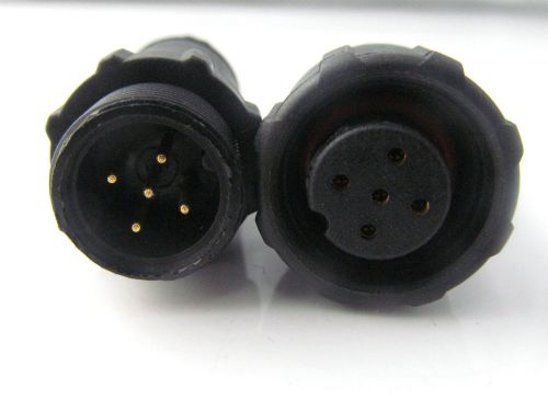 1set IP68 5Pin Waterproof Plug Male and Female Connector socket
