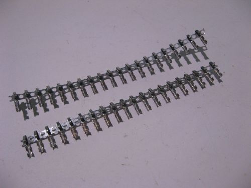 Lot of 40 Male Crimp Connector Pins Molex Waldom 08-50-0113 NOS on Metal Strip