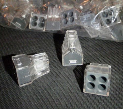 10PC  4-Pole WALL NUT QUICK CONNECTOR TERMINAL BLOCK