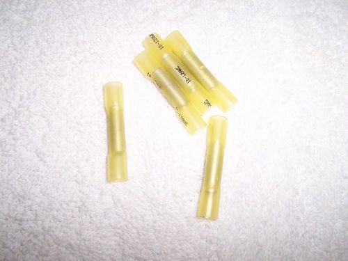 Yellow heat shrink butt connectors- 10-12 gauge- 25 pcs for sale