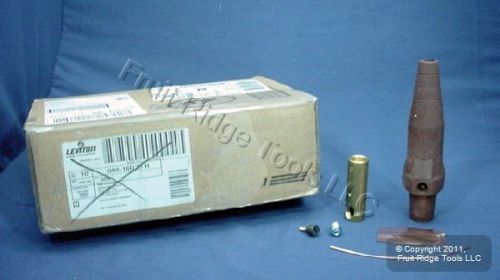 10 leviton brown 16 series female cam plugs 300a 600v single set screw 16d29-h for sale