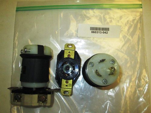 Matched set HUBBELLTwist lock Plug &amp; Receptacle L5-20R  2310 2p 3w 20A 125Vac