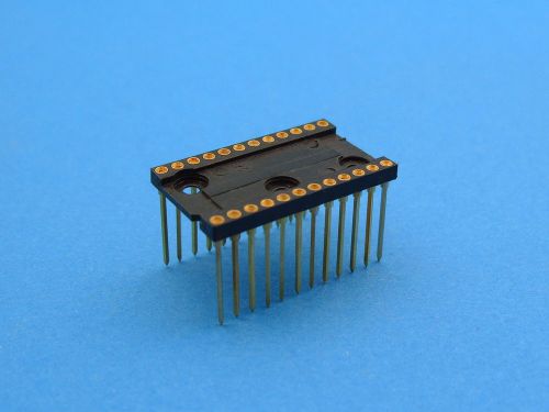 24-pin IC Socket, Wire Wrap DIP IC Sockets 0.6in, Turned Pin, Gold Plated - 1pcs