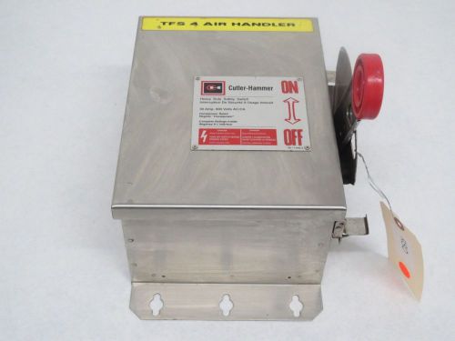 Cutler hammer 4hd361nf non-fusible 30a amp 600v 3p disconnect switch b302673 for sale