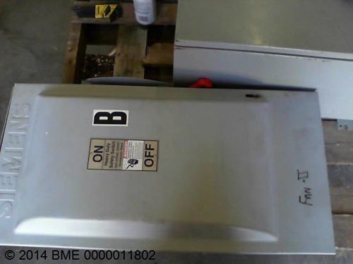 SIEMENS HEAVY DUTY SAFTEY SWITCH, 600 VAC/DC, 200A, NON FUSED
