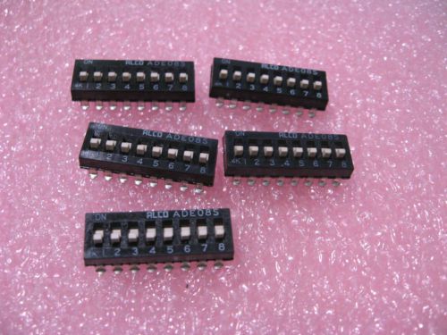 Qty 5 DIP Switch Alco ADE08S 8 Position Surface Mount SMT  - NOS