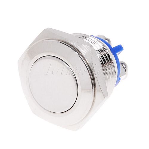 16mm 12 - 36VDC MOMENTARY Car Horn Push Button FLAT Head Switch