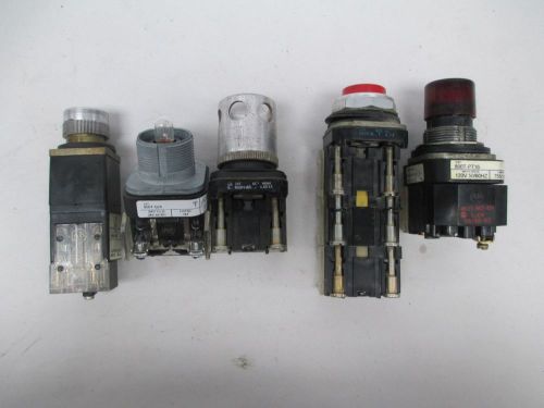 Lot 5 allen bradley assorted 800 t-pt16 t-b t-q24 mr-h33b pushbutton d298975 for sale