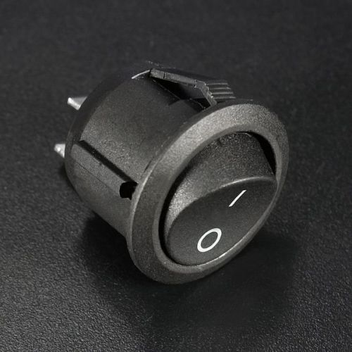 10pcs mini round 2 pin spst on-off rocker switch button rated current snap-in for sale