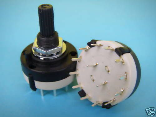 50, 2 pole 3 position custom wiring rotary switch 2p3t for sale