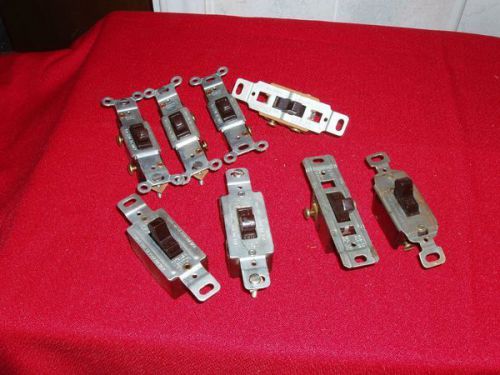 Vintage ~ lot of 8 assorted toggle switch ~ ac flush ~ electrical ~ antique for sale