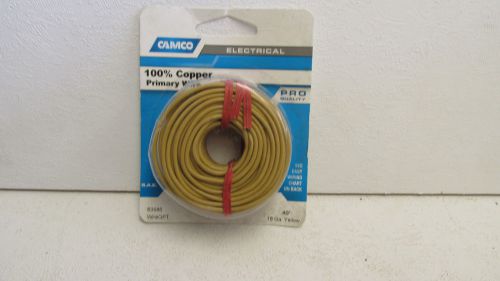 CAMCO 63986 100% COPPER 18 GAUGE PRIMARY WIRE 40&#039; YELLOW - PRO QUALITY