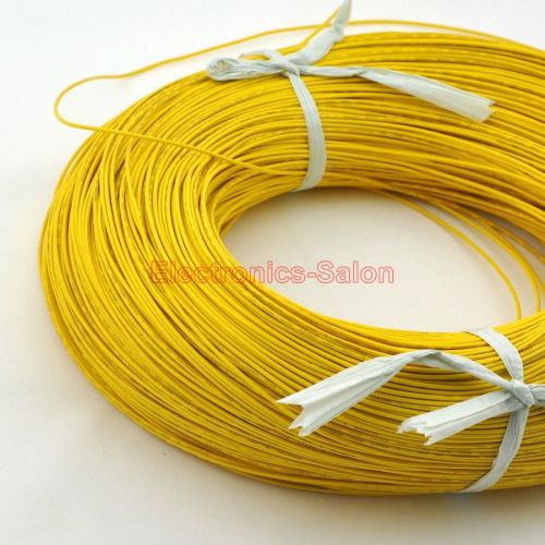 20M / 65.6FT Yellow UL-1007 22AWG Hook-up Wire, Cable.