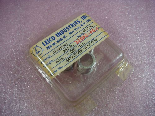 Leico 99.9% Purity Al. Aluminium Fine Welding Wire 0.007&#039;&#039; 240ft 4x60 per spool
