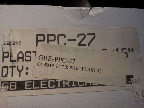 NIB item (300) GB Plastic clamps 1/2&#034; x 9/16&#034; PPC-27 ZZC240