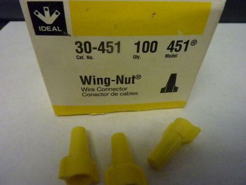 Ideal 30-451 yellow wire nut wing nut wire 100 per box for sale