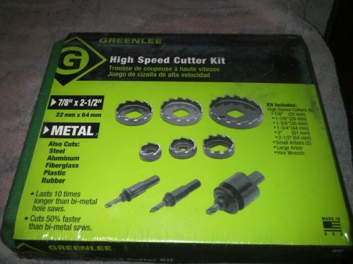 GREENLEE 930 High Speed Ultra Hole Cutter Kit 7/8&#034; to 2 1/2&#034; 9-pc NEW Sealed