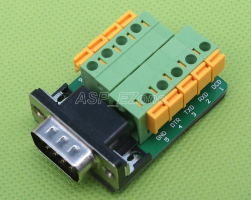 Hot DB9-G6 DB9 Teeth Type Connector 9Pin Male Adapter RS232 to Terminal