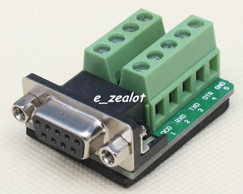DB9-M2 Nut Type Connector Female Adapter Terminal Module RS232 to Terminal 9Pin