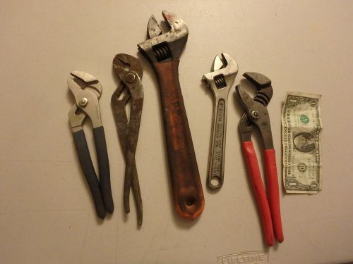 assortment of crescent &amp; channel-lock wrenches