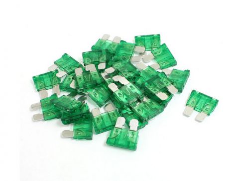 30 pcs 30 amp automotive car truck suv plug in blade fuse green for sale