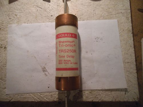 Gould trs250r shawmut tri-onic time delay 250a amp 600v fuse  - new for sale
