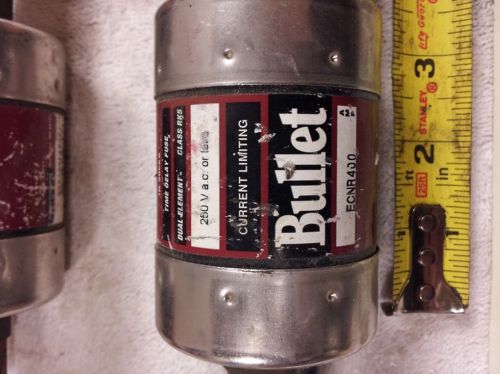 (1) Bullet #ECNR400 Industrial Time Delay Fuse 250Vac