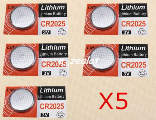 5PCS CR2025 Button batteries  3V Li Battery Perfect