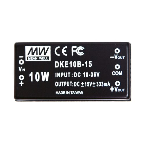 10x dke10b-15 dc to dc converter vin=24v vout=±15v iout=±333ma po= 10w mean well for sale