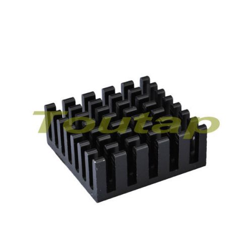 25x25x10mm high quality aluminum black heat sink for chip diy 0.98&#034;x0.98&#034;x0.39&#034; for sale