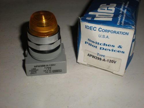 Idec apw299-a-120v apw299a120v amber led indicating light new for sale