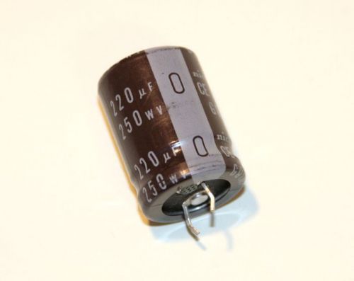 Electrolytic Capacitor NICHICON 220uF 250V snap-in, Japan Qty:4-: