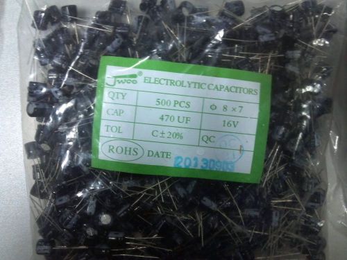 16v470uf 16v 8*7mm electrolytic capacitor    500pcs for sale