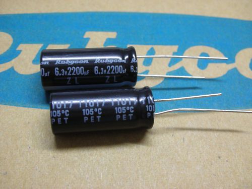 150,rubycon 6.3v 2200uf electrolytic capacitor 10x23mm for sale