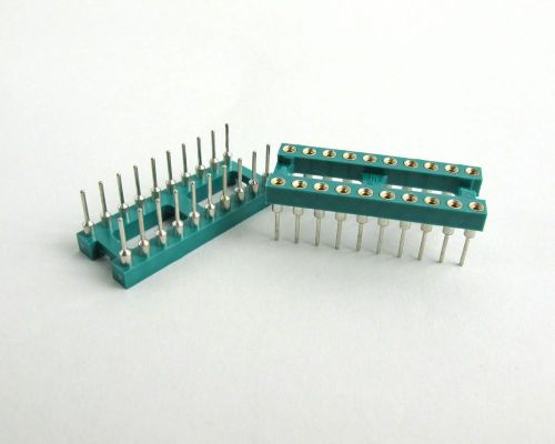 (120) EMC 1732008445 IC Integrated Circuit Sockets Dual 10-20 Straight Dip Gold
