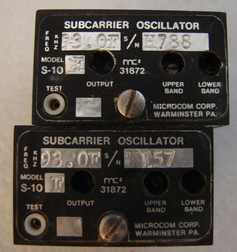 Microcom S-10 Frq 93.0F  SUBCARRIER OSCILLATOR Lot 2 pcs