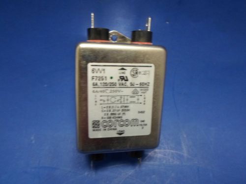 Used corcom emi filter 6w1 f7251, 6a, 120/250 vac, 50/60 hz, used exlnt for sale