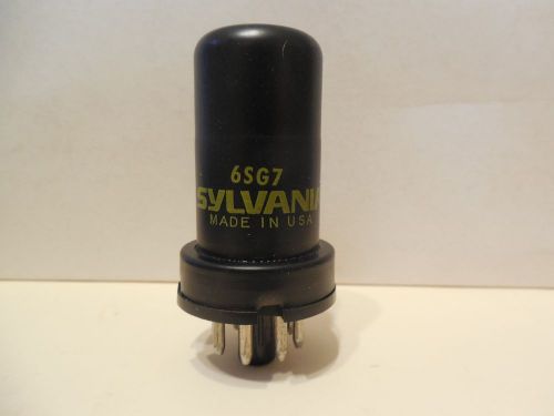 Sylvania metal electronic electron vacuum tube 6sg7 8 pin new for sale