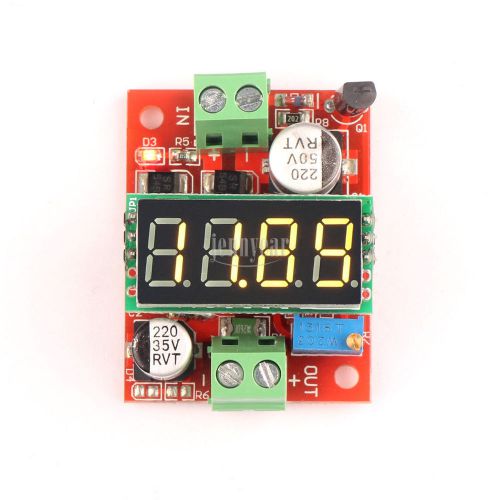 LM2596 DC-DC Buck Converter 12V 3A Adjustable Power with Yellow LED Voltmeter