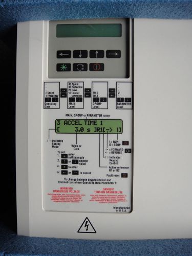 Abb acs500,  acs501-003-2-00p5 variable frequency drive + programming manual for sale