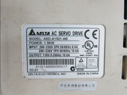 Used Delta AC Servo Driver ASD-A1521-AB Tested